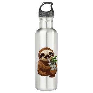 Cute Sloth Drinking Yerba Mate � Adorable Kawaii A Stainless Steel Water Bottle