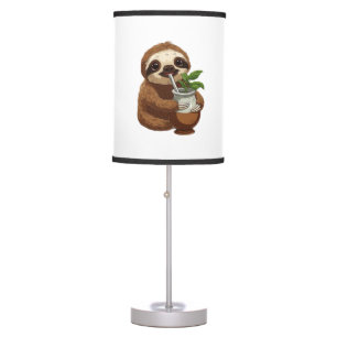 Cute Sloth Drinking Yerba Mate – Adorable Kawaii A Table Lamp