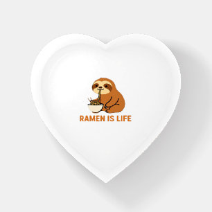 Cute Sloth Eating Ramen � Funny Noodle Lover Desig Paperweight