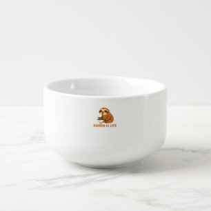 Cute Sloth Eating Ramen � Funny Noodle Lover Desig Soup Mug