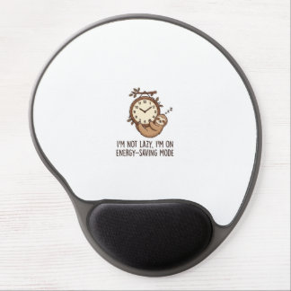 Cute Sloth Energy Saving Mode Funny Porcelain Teap Gel Mouse Pad