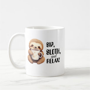 Cute Sloth,Funny Morning, Lazy Animal Lover Gift Coffee Mug