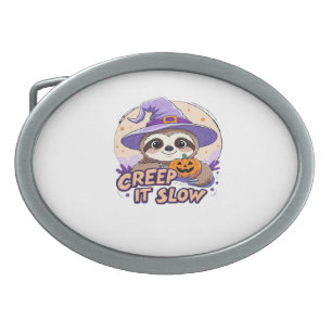 Cute Sloth Halloween Shirt � Funny Creep It Slow W Belt Buckle