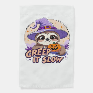 Cute Sloth Halloween Shirt � Funny Creep It Slow W Garden Flag