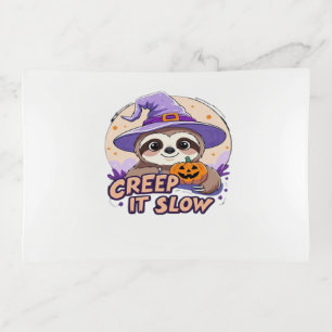 Cute Sloth Halloween Shirt � Funny Creep It Slow W Trinket Tray