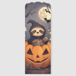 Cute Sloth Halloween Sticker Bookmarks