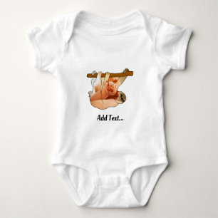 Cute Sloth Hanging In   Add your Photo and Text  Baby Bodysuit