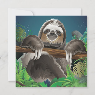 Cute Sloth Holiday Card