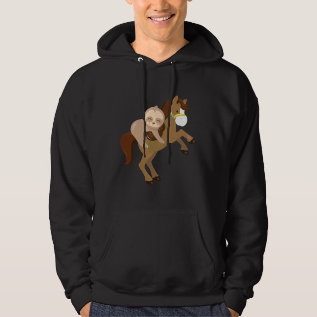 Cute Sloth Horse Hoodie (Front)