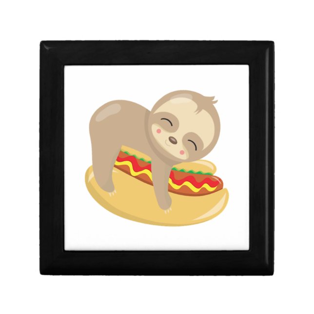 Cute Sloth Hot Dog  Gift Box (Front)