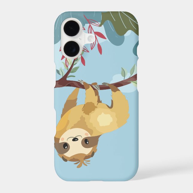 Cute Sloth Iphone Case (Back)