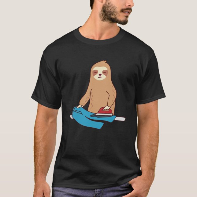Cute Sloth Ironing Rodent Lazy Tired Pullover Hood (Front)