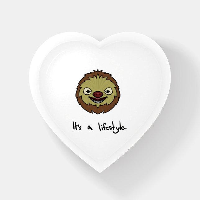 Cute Sloth Its A Lifestyle Funny Sloth Lovers Stic Paperweight (Front)