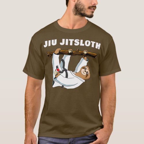 Cute Sloth Jiu Jitsu Gift Sloth Lovers Brazilian J T_Shirt