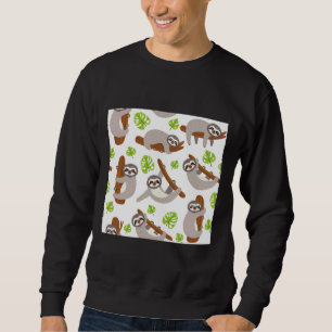 Cute Sloth Leaves Sweatshirt