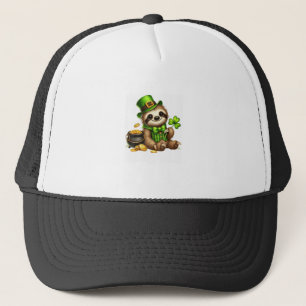 Cute Sloth Leprechaun St Patricks Day Boys Girls P Trucker Hat