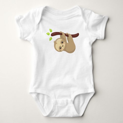 Cute Sloth Little Sloth Baby Sloth Lazy Sloth Baby Bodysuit