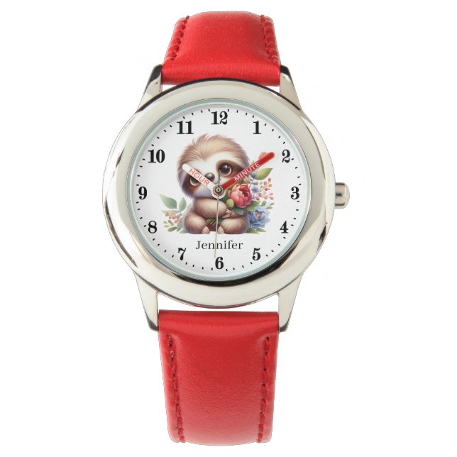 Cute sloth lovers add name  watch (Front)