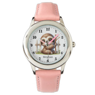 Cute sloth lovers add name  watch