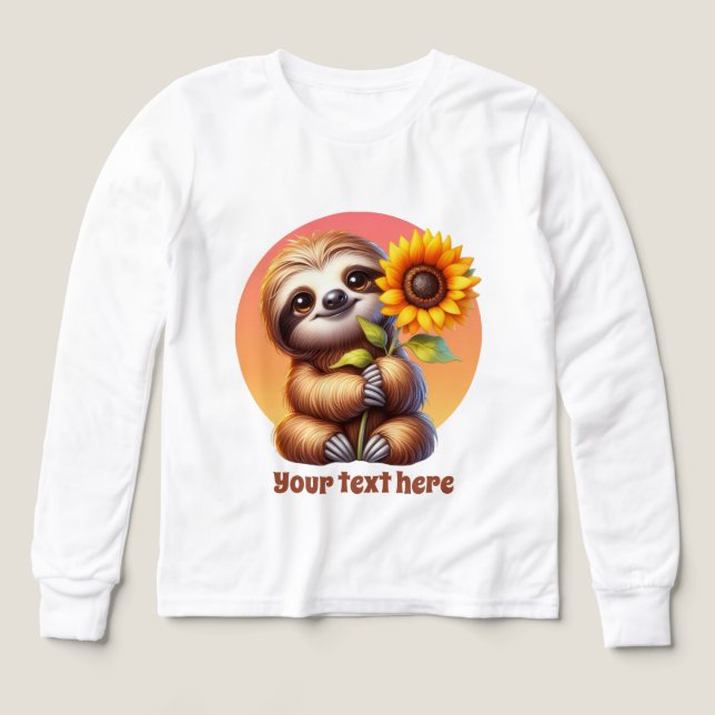 Cute sloth lovers customizable unisex  Tri-Blend shirts (Design Front)