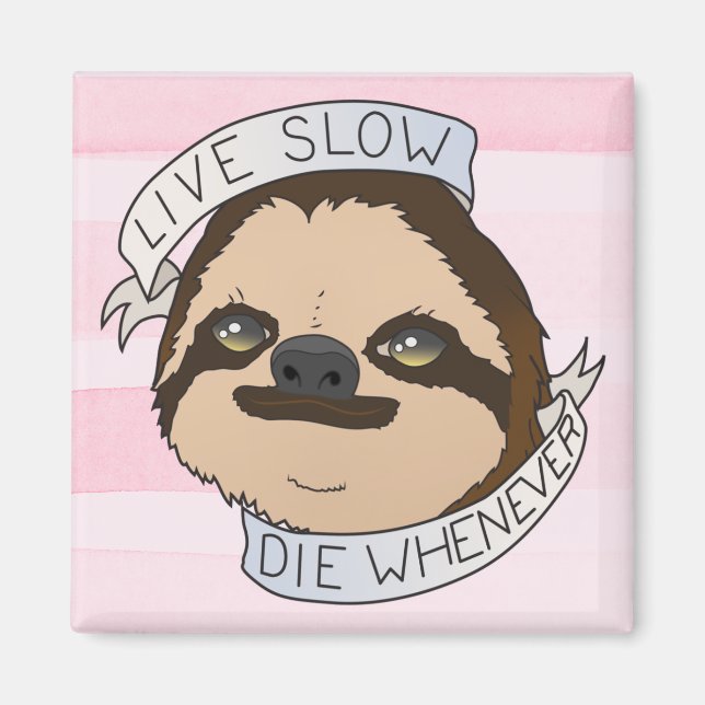 Cute Sloth Magnet (Front)