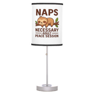Cute Sloth Naps – Necessary Adult Peace Session Cl Table Lamp