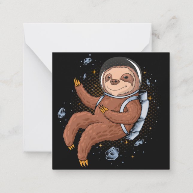 Cute Sloth Note Card (Front)