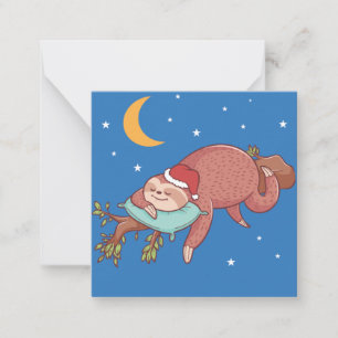 Cute Sloth Note Card