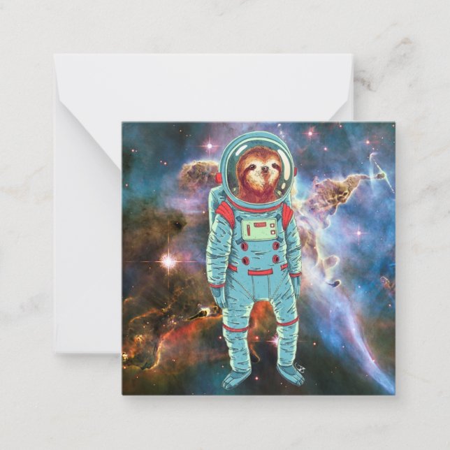 Cute Sloth Note Card (Front)