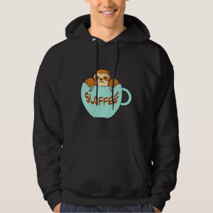 Cute Sloth On A Cup Of Coffee Cafe Latte Hoodie