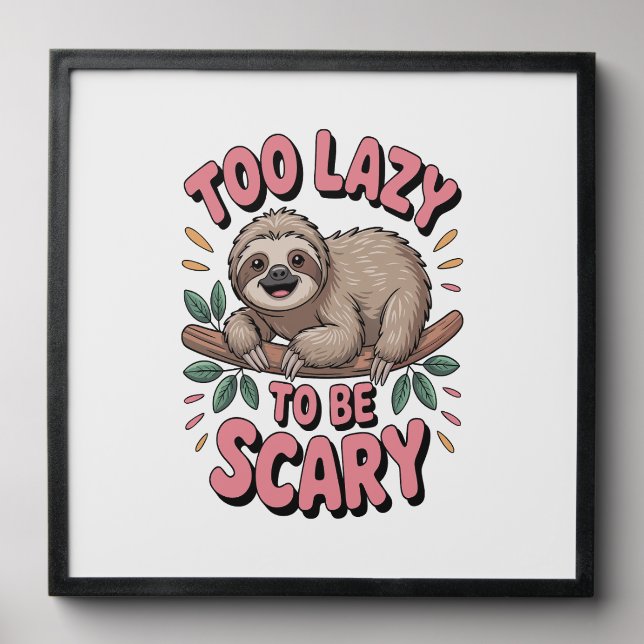 Cute Sloth on Branch with Playful Peel And Stick Photo Tile (Front Set)