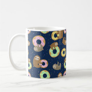 Cute sloth pattern coffee mug