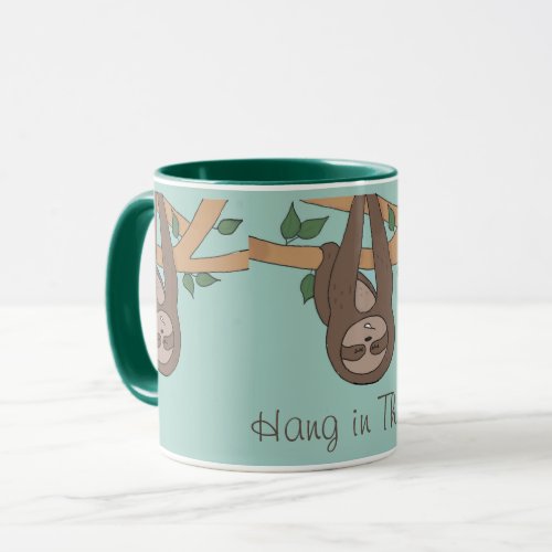 Cute Sloth Pattern Design Customizable Pretty Mug
