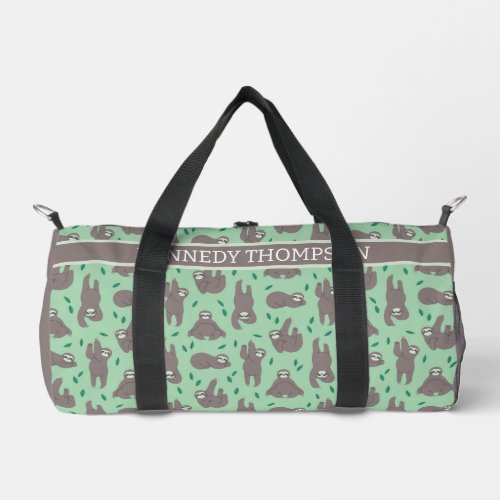 Cute Sloth Pattern Duffle Bag