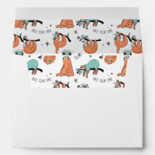 Cute Sloth Pattern Envelope