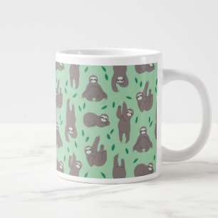 Cute Sloth Pattern Giant Coffee Mug