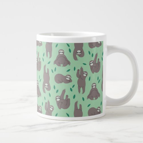 Cute Sloth Pattern Giant Coffee Mug