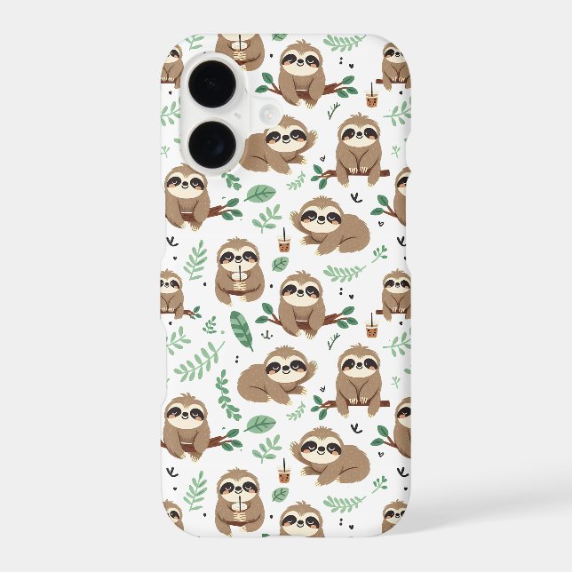Cute Sloth Pattern Iphone Case (Back)
