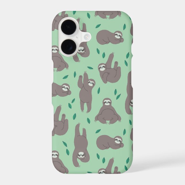 Cute Sloth Pattern Iphone Case (Back)