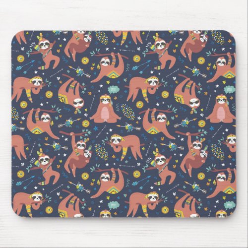Cute Sloth Pattern Mouse Pad