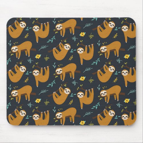 Cute Sloth Pattern Mouse Pad