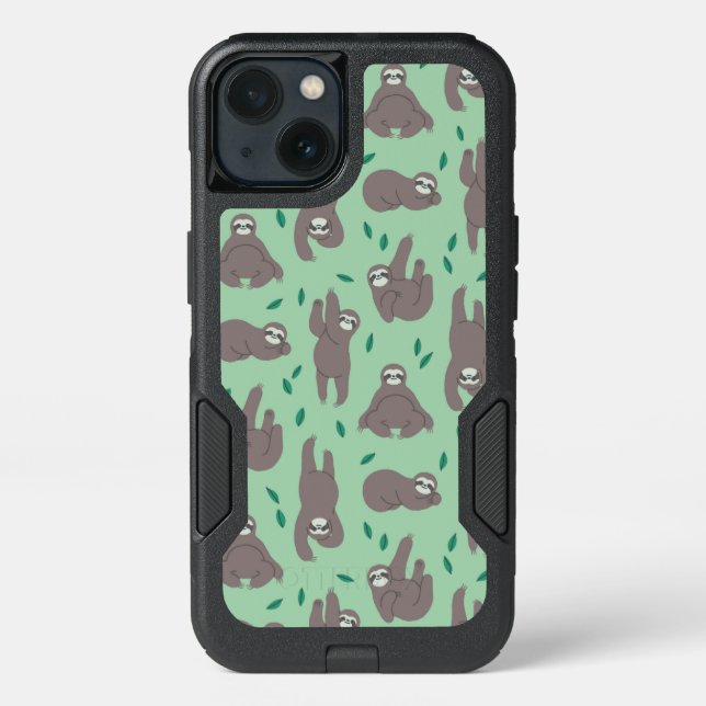 Cute Sloth Pattern Otterbox iPhone Case (Back)