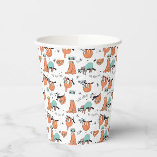 Cute Sloth Pattern Paper Cups