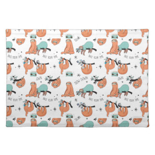 Cute Sloth Pattern Placemat