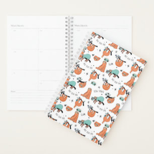 Cute Sloth Pattern Planner
