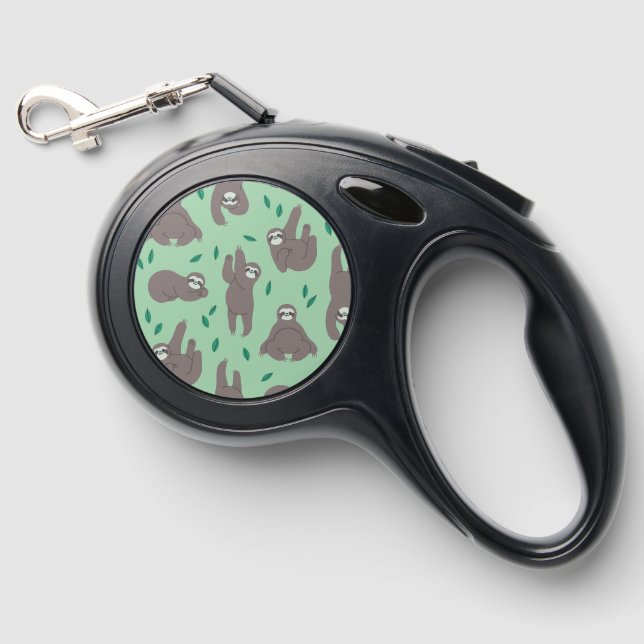 Cute Sloth Pattern Retractable Pet Leash (Front)