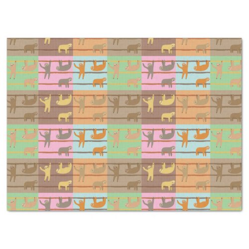 Cute Sloth Pattern Tissue Paper