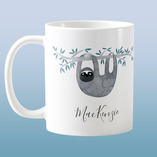 Cute Sloth Personalized Coffee Mug