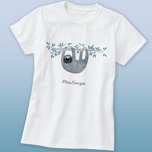 Cute Sloth Personalized T_Shirt