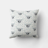 Cute Sloth Personalized Throw Pillow (Back)